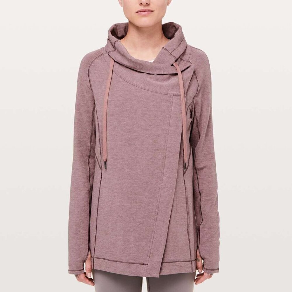 Lululemon Coast Easy Wrap- Heathered Misty Merlot- Size 2
